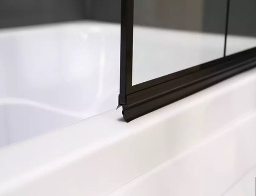 Стеклянная шторка для ванны AVKO Glass RDY24 70х140см Black