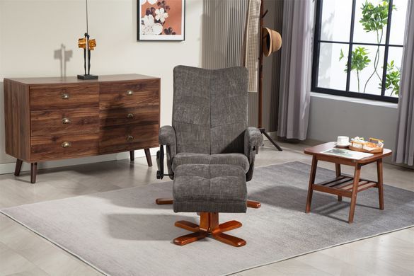 Крісло Avko Style ARMH 030 Dark Grey з масажем, підігрівом і підніжкою