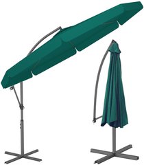 Зонт садовый угловой с наклоном Avko Garden AGU2024 зеленый 3м.