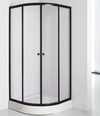 Скляна душова кабіна AVKO Glass RDS06, 90х90х195 Black