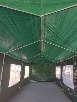 Садовий павільйон 3&times;9 м, 8 стінок, PE‑тент UV‑100 г/м&sup2;, AVKO &ndash; надійність і стиль, зелений