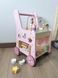 Дитяча дерев`яна навчальна коляска, ходунки AVKO E319Pink 4 з 7