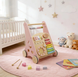 Дитяча дерев`яна навчальна коляска, ходунки AVKO J001-1 pink 5 з 5