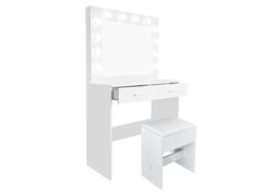 Туалетний, косметический столик + табурет с подсветкой AVKO ADT3 White