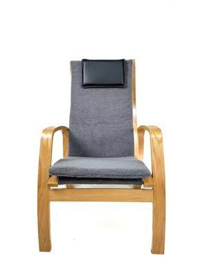 Крісло AVKO ARC011 Natural Grey з підніжкою для ніг, знімний чохол, до 120 кг